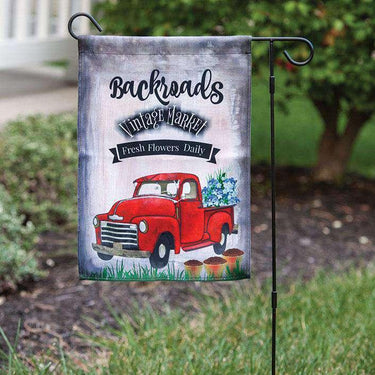 Backroads Red Truck Garden Flag - The Fox Decor